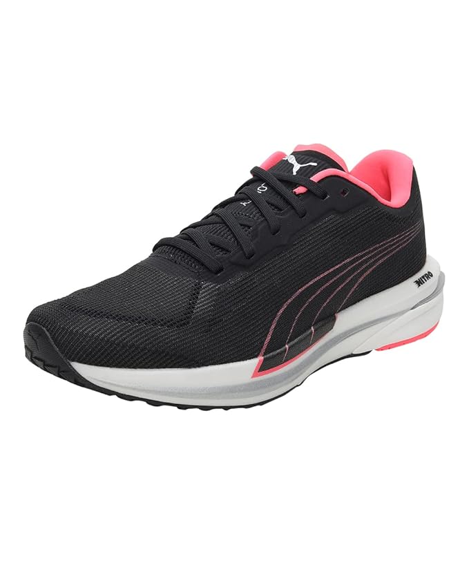 Puma Women, Velocity Nitro Wns Running Shoe (Black-Ignite Pink , 4 UK )