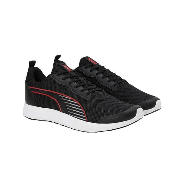 Puma Mens Rideric Black-White-Burnt Red Sneaker - 6 UK