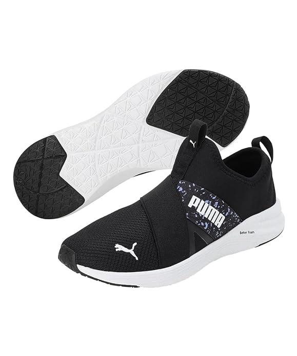 Puma Womens Better Foam Prowl Slip Flor Training Shoe ( Black-Intense Lavender-White , 4 UK )