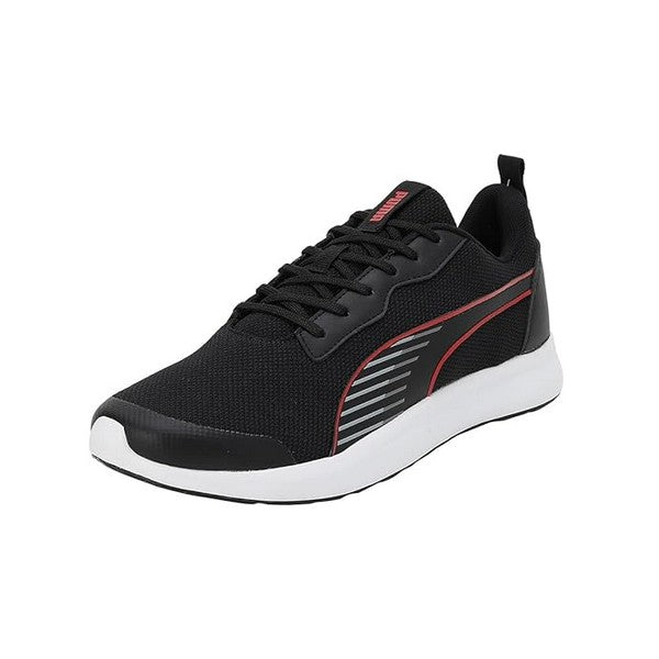 Puma Mens Rideric Black-White-Burnt Red Sneaker - 6 UK