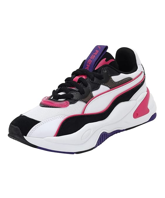 Puma Women RS2K Power Play Sneaker ( White-Beetroot Purple , 3 UK )
