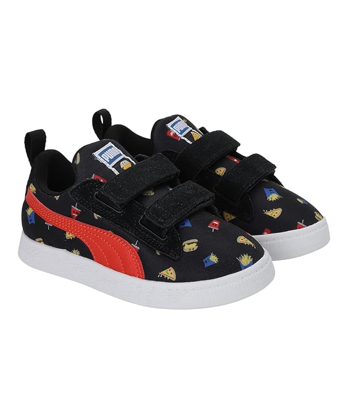 PUMA Kid-Unisex Suede Light-Flex Foodies V PS Closed Shoe (Black , 12 UK )