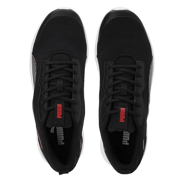 Puma Mens Rideric Black-White-Burnt Red Sneaker - 6 UK