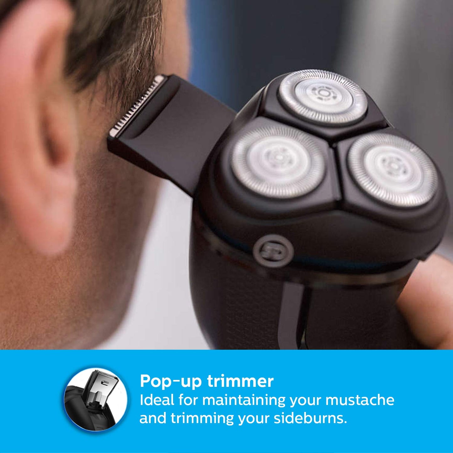 Philips Cordelss Electric Shaver S1323/45, 3D Pivot & Flex Heads, 27 Comfort Cut Blades, Fast Charge, Up to 40 Min of Shaving (Silver)