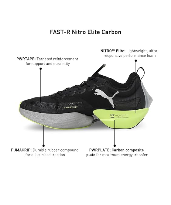 Puma Men's Fast-r Nitro Elite Carbon Running Shoe UK-10 (37689901)