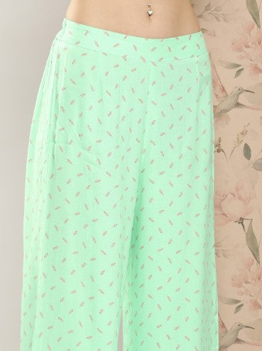 Anouk Floral Printed Regular Kurta with Printed Palazzos