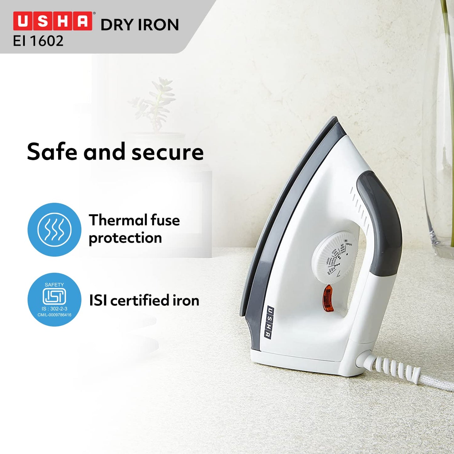 USHA EI 1602 1000 W DRY IRON