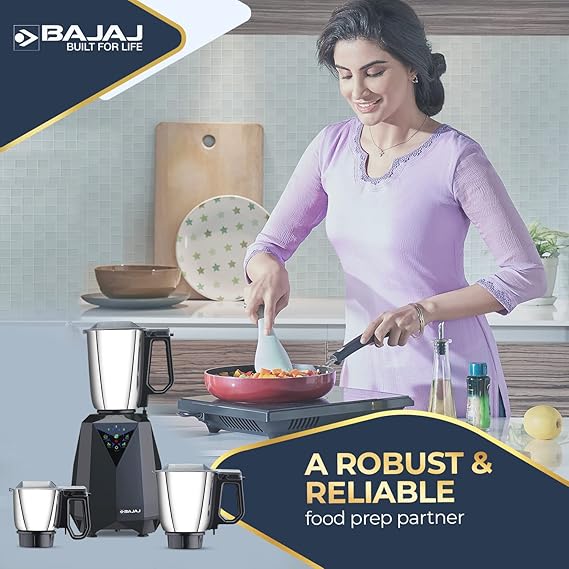 Bajaj Juvel DiGI Mixer Grinder Dark Gray 800W