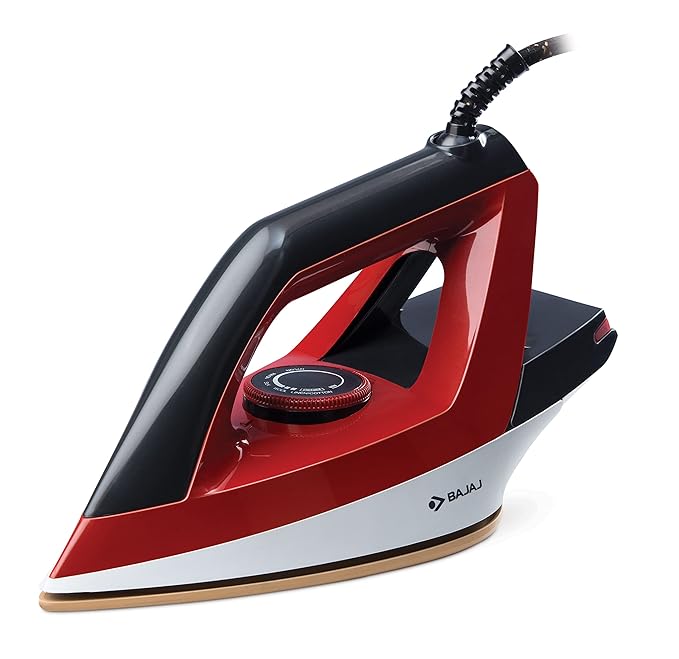 Bajaj Aluminium Splendora 1100 Watts Dry Iron 【Red & Black】