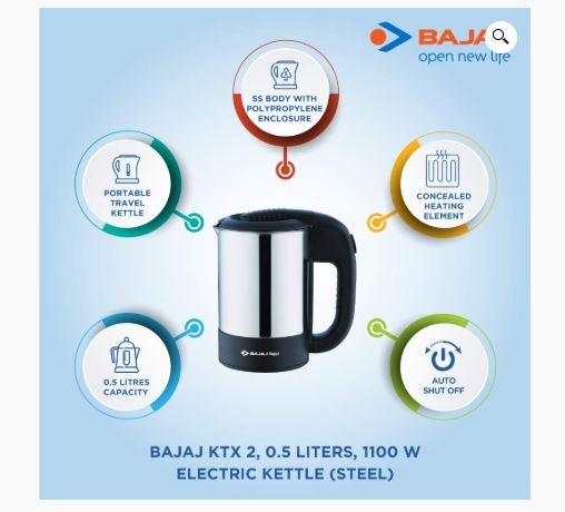Bajaj KTX 2 DLX Kettle 0.5L (670104)