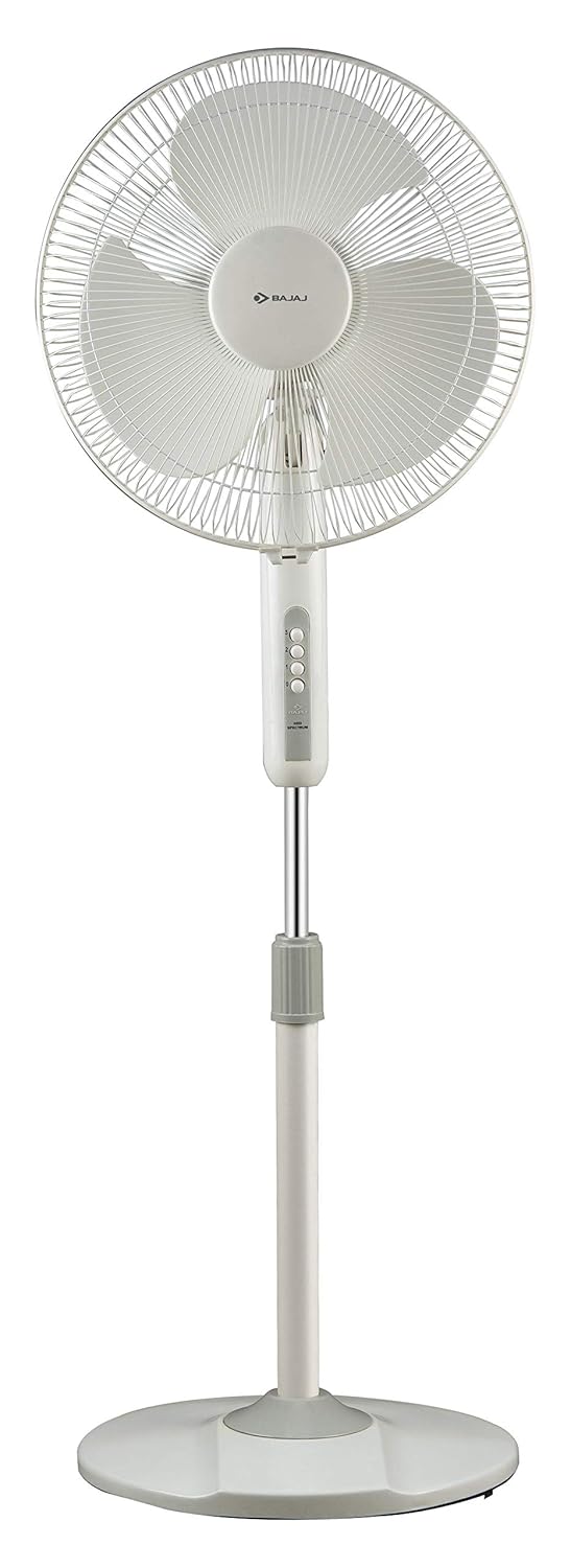 Bajaj Neo-Spectrum 400 MM Pedestal Fan for Home | High Air Delivery | High Speed | Full Copper Motor | Overload Thermal Protector 【Grey】