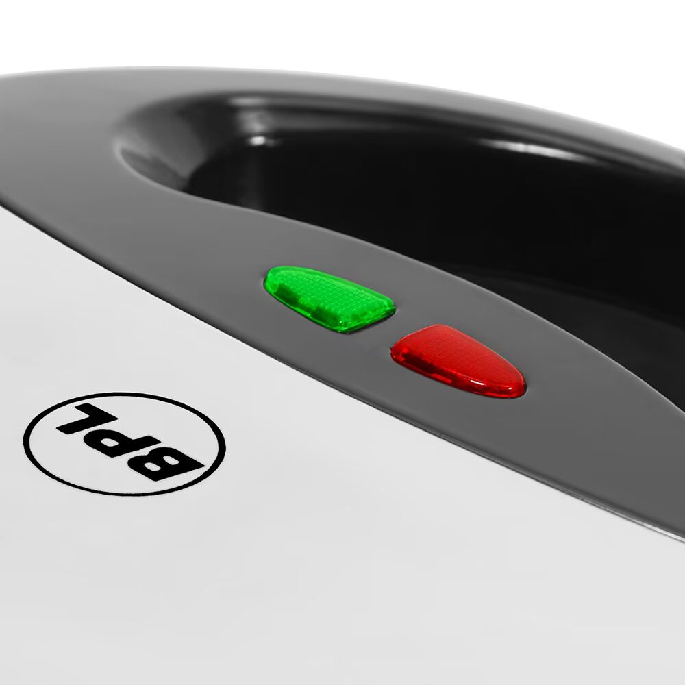 BPL MX Series 750W Sandwich Maker with Thermostatic Control, Black & Stainless Steel, (BSMS0042S)