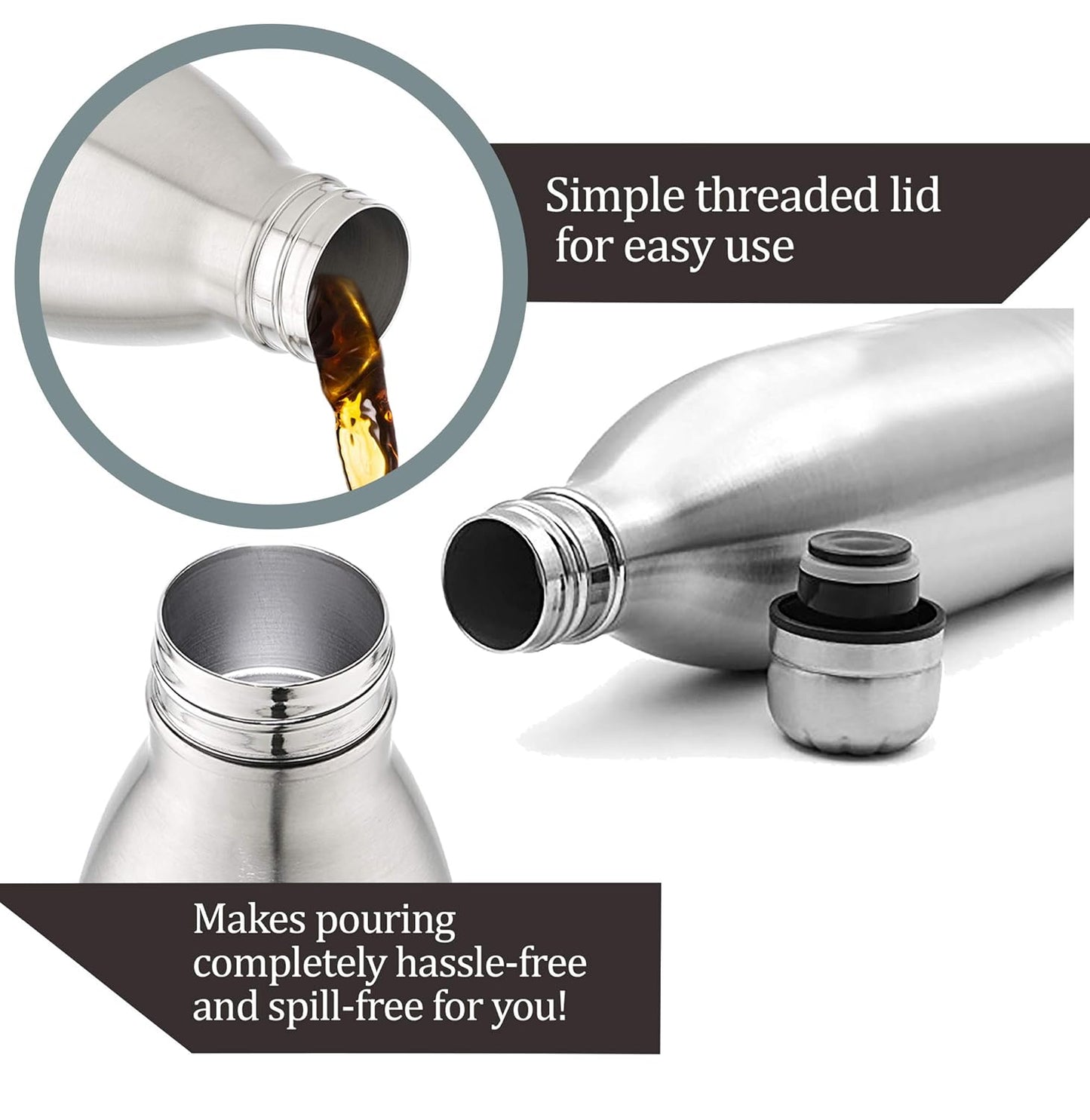 MILTON DUO DLX 1800 THERMOSTEELWATER BOTTLE 1.8 LITRE 24 HR HOT AND COLD I LEAK PROOF LID ISI