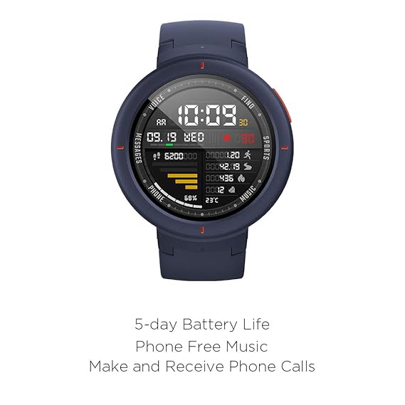Amazfit Verge Phone Call Smart Watch with Alexa-Built in(Blue)