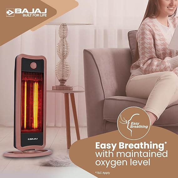 Bajaj RHT2C Room Heater 900 Watts | 2 Heat Settings (450W / 900W) | Dura Elements