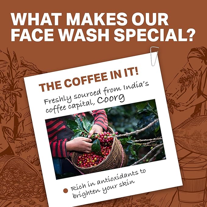 Bombay Shaving Co Coffee Face Wash for Men & Women - Deep-Cleanses, De-Tans & Blackhead Removal | Made in India (Pack of 4)