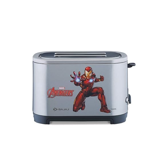 Bajaj Avengers 650W Pop-Up Toaster with Plate (Silver)