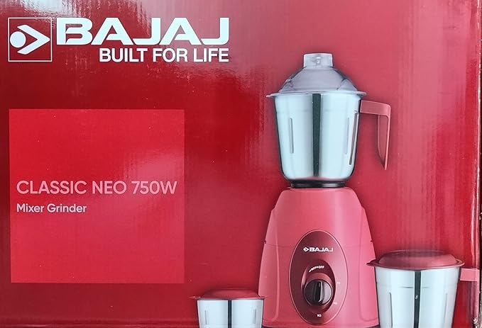 Bajaj Classic Neo 750W Mixer Grinder, Pink
