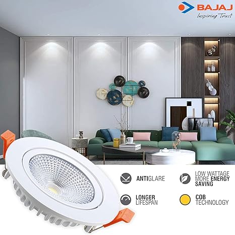 Bajaj Ivora Led Cob Down Light 12w Cool Day Light