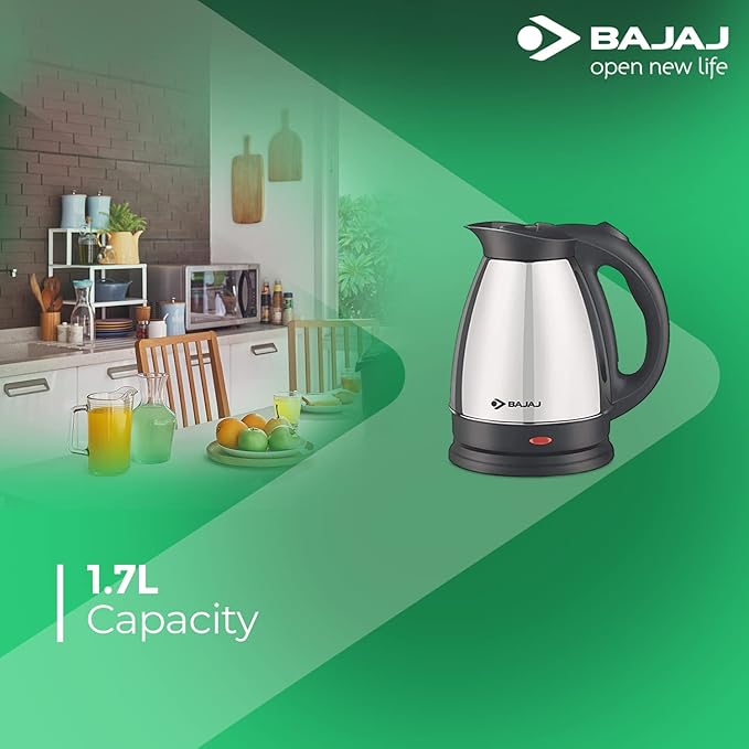 Bajaj Majesty KTX 15 1.7L Kettle | 1500 Watts With Stainless Steel Body