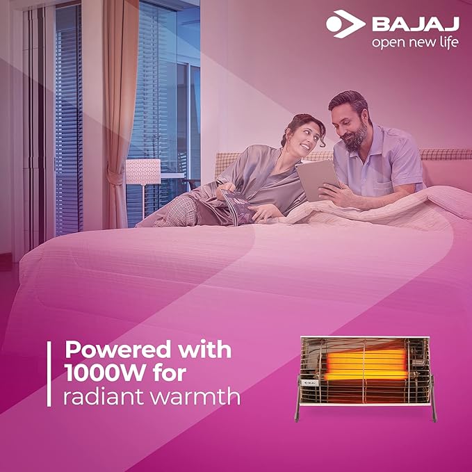 Bajaj Minor 1000 Watts Radiant Room Heater | ISI Approved