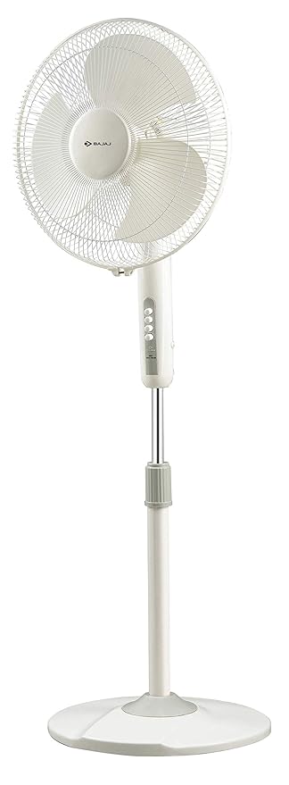 Bajaj Neo-Spectrum 400 MM Pedestal Fan for Home | High Air Delivery | High Speed | Full Copper Motor | 【Grey】