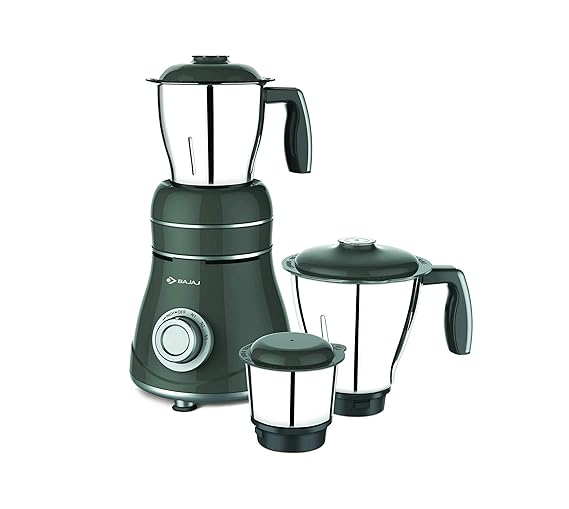 Bajaj Stormix 750-Watt Mixer Grinder with 3 Jars (Silver and grey)