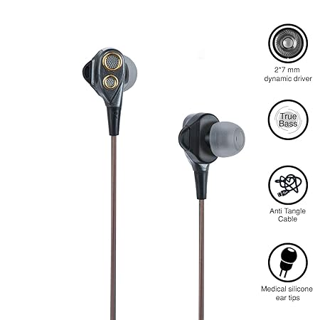 Gunter & Hanke Bass max 900 in Ear Headphones with mic Black