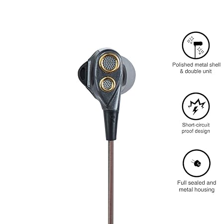 Gunter & Hanke Bass max 900 in Ear Headphones with mic Black