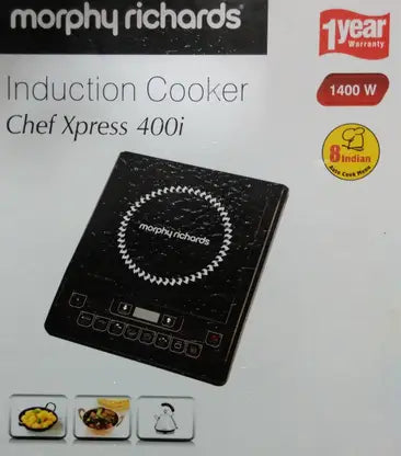 Morphy Richards 1400 W Induction Cooktop Push Button  (Black, Chef Xpress 400i)