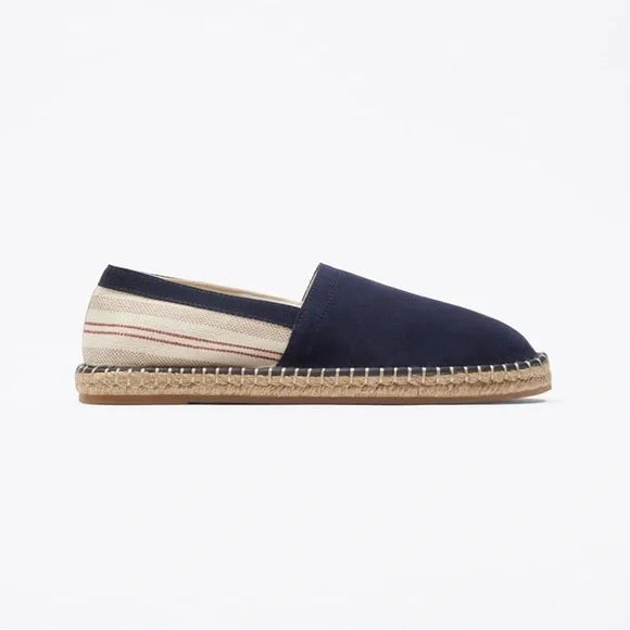 Zara Man Multi Coloured Contrast Split Suede Espadrilles. Size-7 UK