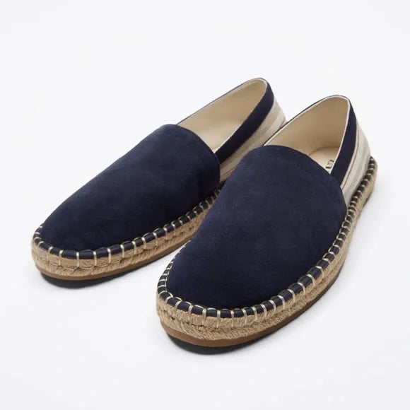 Zara Man Multi Coloured Contrast Split Suede Espadrilles. Size-7 UK