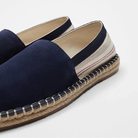 Zara Man Multi Coloured Contrast Split Suede Espadrilles. Size-7 UK