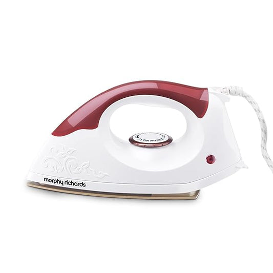 Morphy Richards Daisy 1000W Dry Iron with American Heritage Non-Stick Coated Soleplate, White