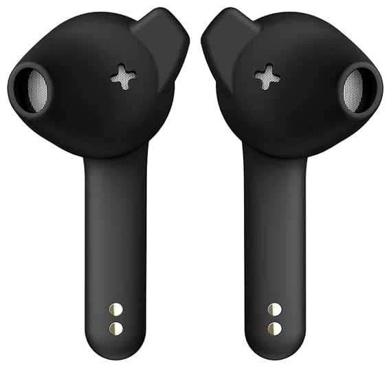 Defunc True Music Wireless Bluetooth TWS Earbuds - Compatible with iOS & Android, IPX4 Rating, Personalized fit, 22 Hours Total Playtime, Touch Control (Black)