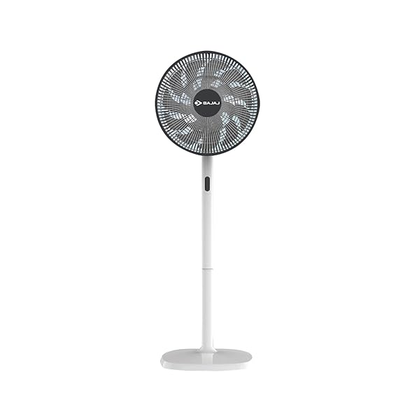 Bajaj Dominus 18 350 MM Pedestal Fan For Home | BLDC Motor | Digital Display With Remote Control | Height Adjustment | 18 Blades Fan