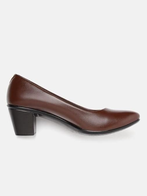 ELLE Women Slip-On Pumps with Block Heel UK-8