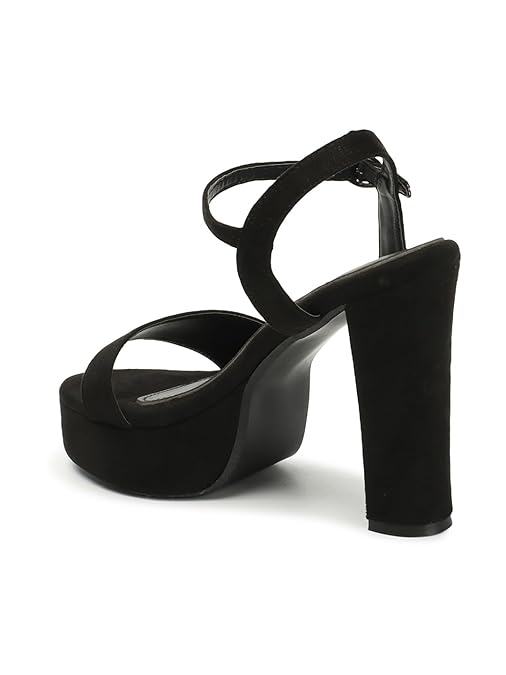 ELLE Women's Stylish and Elegant High Block Heels Fashion sandals UK-8