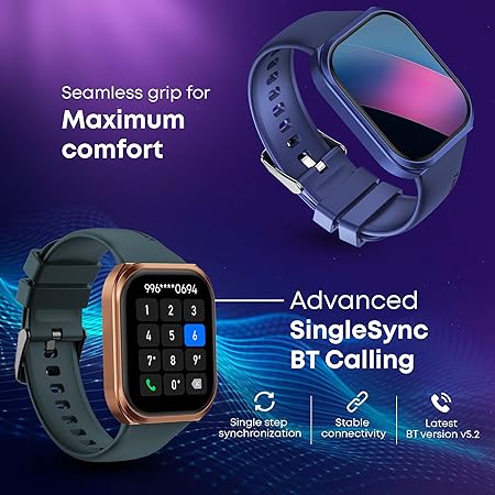 Fastrack New Limitless FS1+ Smart Watch|Biggest 2.01" Ultra VU Display |Industry Best 950 Nits Brightness |Single  Sync BT Calling| Nitro Fast Charging