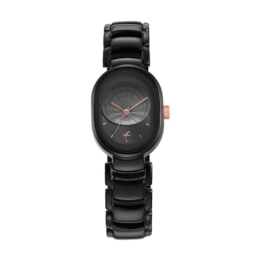 Fastrack Uptown Retreat Quartz Analog Black Dial Metal Strap Watch for Girls-NS6274KM01/NT6274KM01