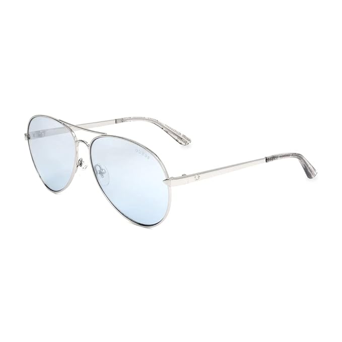 GUESS UV Protected Aviator Women's Sunglasses - (GU7616 58 10X|58|Crystal Color Lens)