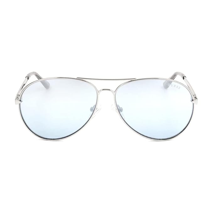 GUESS UV Protected Aviator Women's Sunglasses - (GU7616 58 10X|58|Crystal Color Lens)