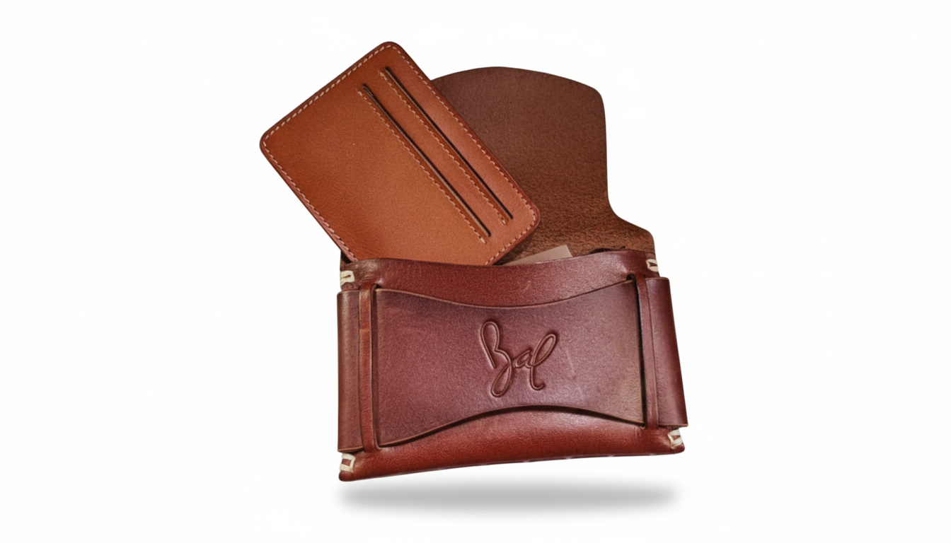 Rohit Bal Modern Leather Wallet for Men Dark Brown