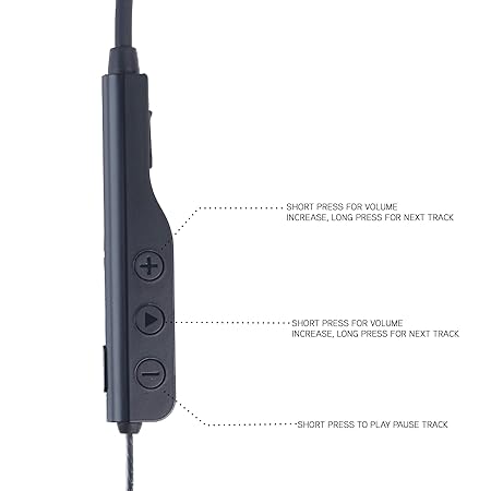 Gunter & Hanke Shadow X3 in-Ear Bluetooth Wireless Earphone with Mic Heavy Bass Superb Sound, Long Battery Life 360 Hrs Standby time (Black)