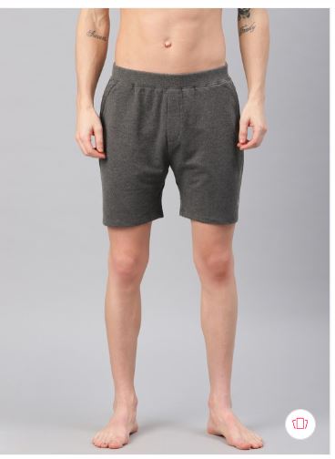 HRX by Hrithik Roshan Men Black Solid Regular Fit Yoga Shorts