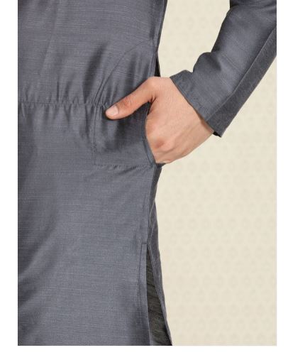 House of Pataudi Jashn Floral Embroidered Thread Work Angrakha Kurta (42)