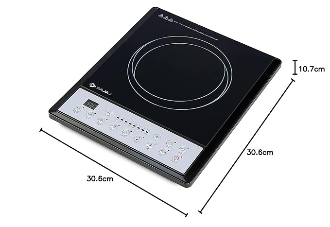 Bajaj ICX 160TS 1600W Induction Cooktop, Black