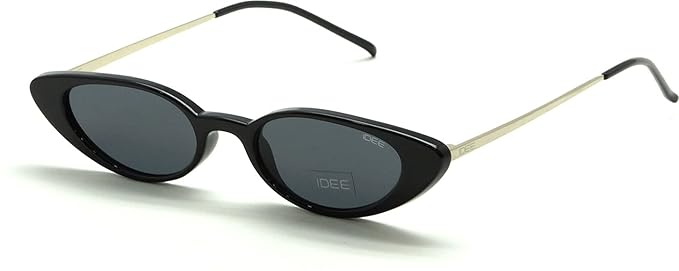 IDEE-S2580-C1 47mm Small Cat-eye Black UV Protection Unisex Sunglasses