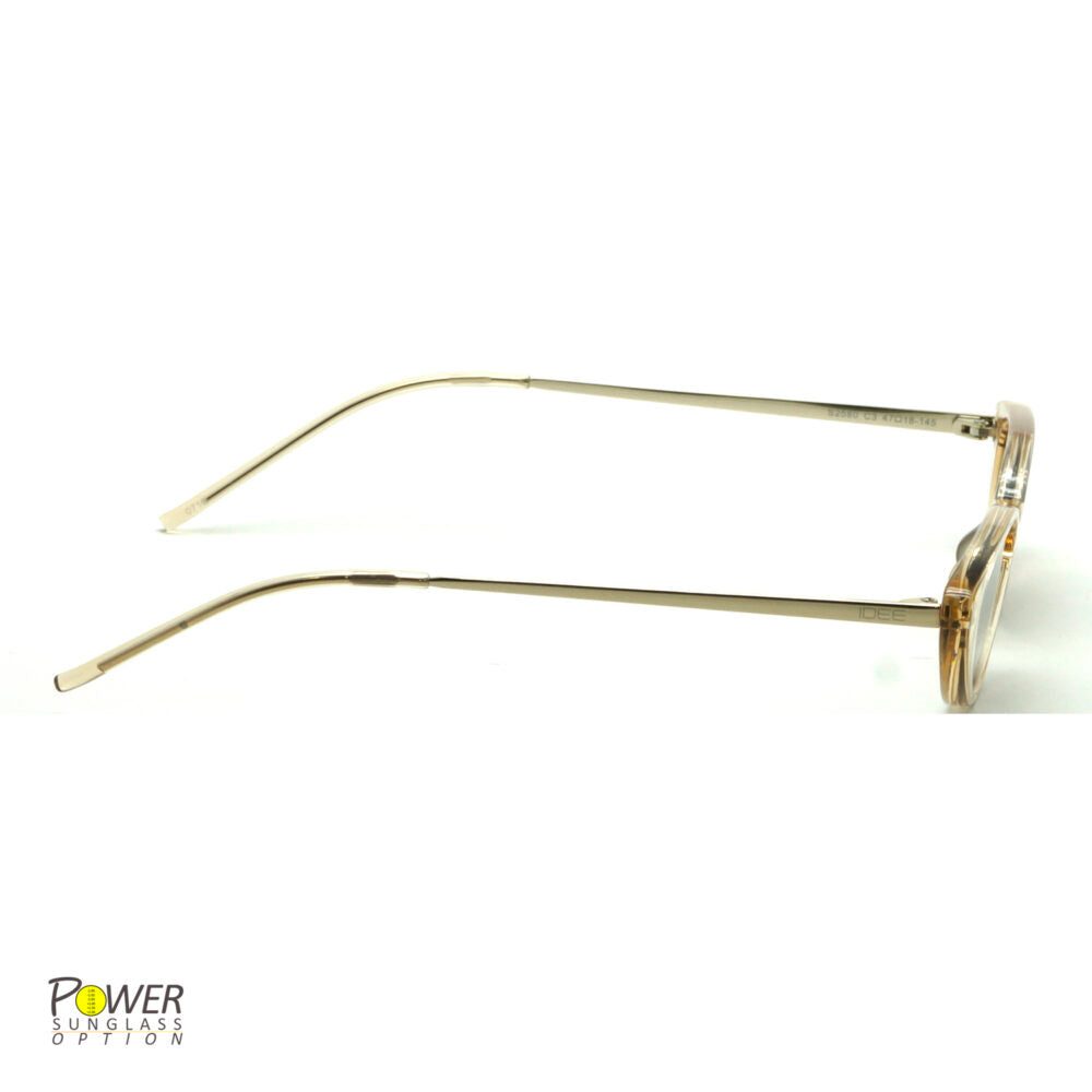 IDEE ACETATE FULL FRAME IDEE-S2580-C3 TRANSPARENT BROWN CAT EYE WOMEN SUNGLASSES