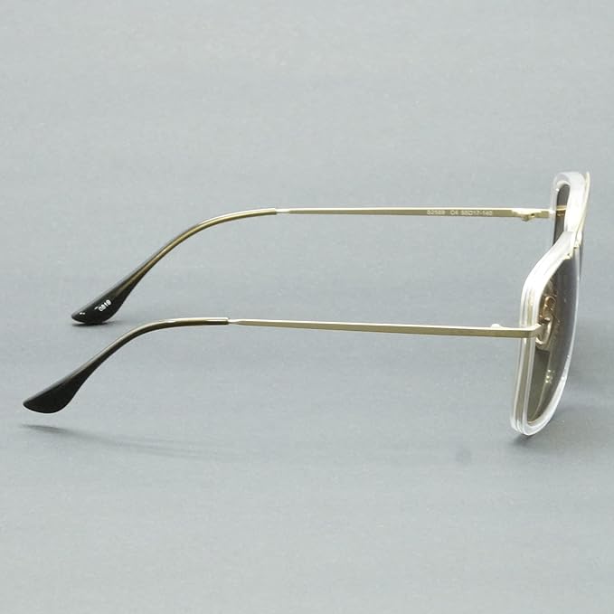 IDEE-S2589-C4 55mm Large Retro Square Brown Gradient UV Protection Unisex Sunglasses